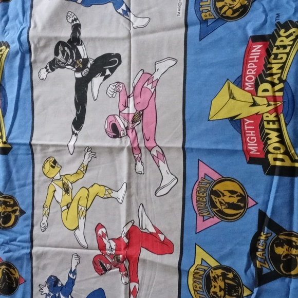 Vtg Power Ranger Flat Sheet - Picture 1 of 2
